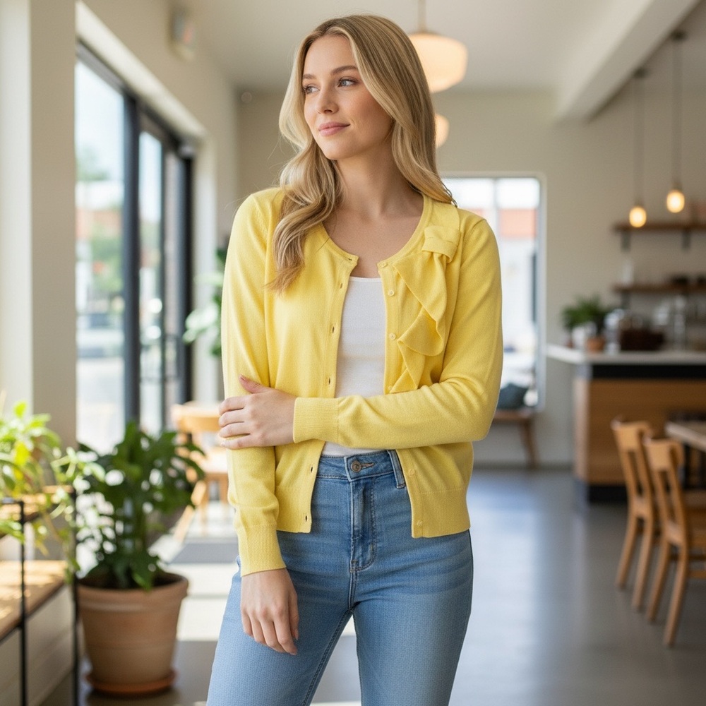 The Limited Light Yellow Knit Sweater